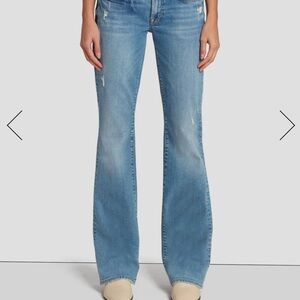 7 For All Mankind Blue Boot Cut Jeans with Classic Wash